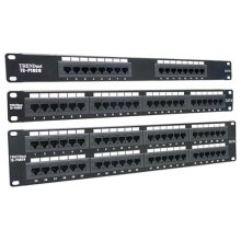 Ampli de réseau cat6 cat5e 12 24 panneau de raccordement 48 ports 8p8c type de montage en rack type snap-in